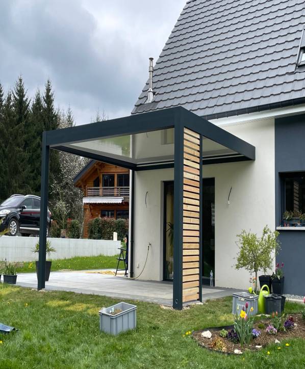 PERGOLA TOITURE FIXE | Delta systems Delta Systems : Fabricant et concepteur de structures en aluminium à Wittelsheim près de Mulhouse, Saint-Louis et Altkirch Mulhouse